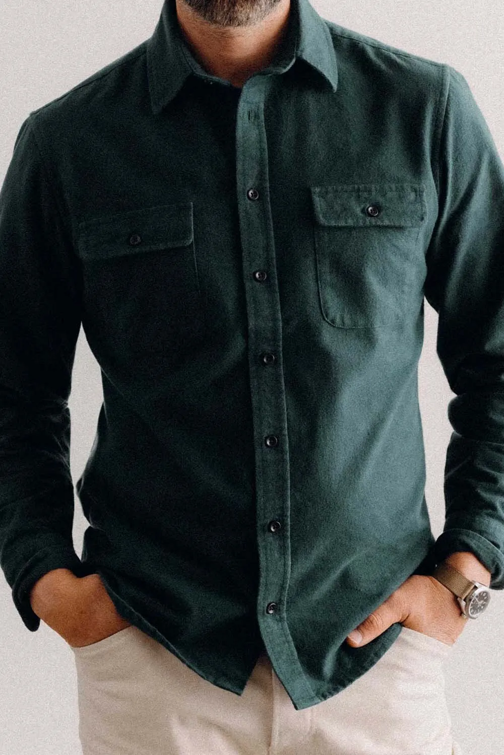 THE YOSEMITE SHIRT Dark Forest sold by REVOLVR Menswear product image thumbnail 3