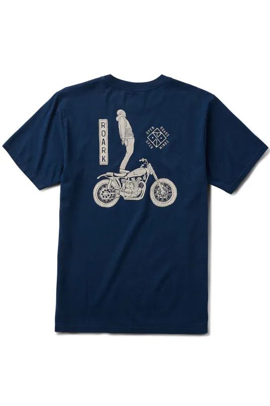 GHOSTRIDER TEE Navy sold by REVOLVR Menswear