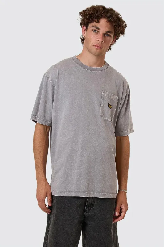 UNION OVERSIZE PKT TEE Marble Grey sold by REVOLVR Menswear