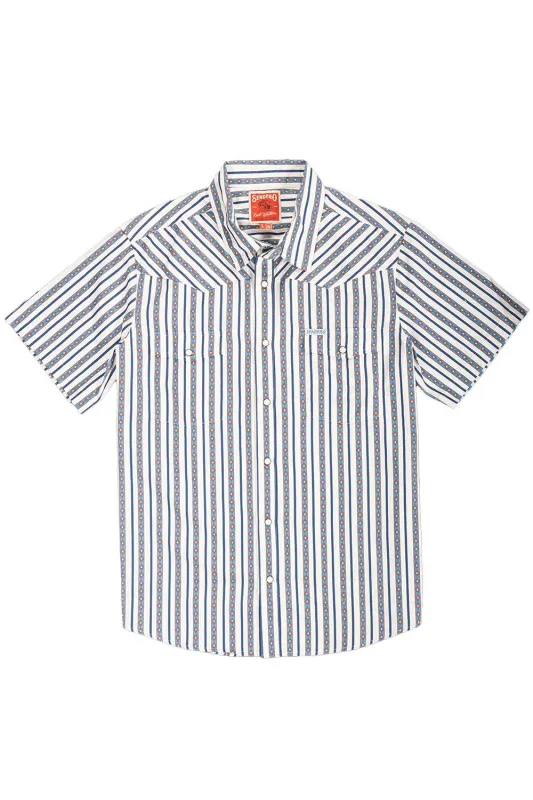 SERAPE PEARL SNAP SS Navy sold by REVOLVR Menswear