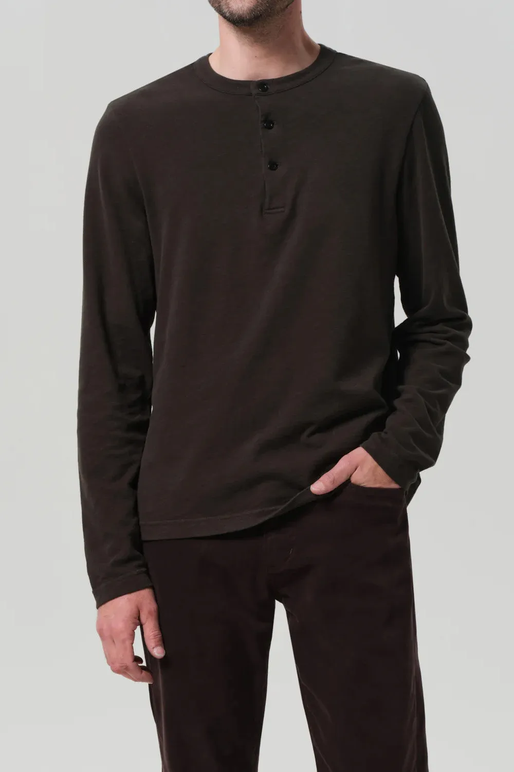THREE BUTTON HENLEY Forrest sold by REVOLVR Menswear product image thumbnail 2