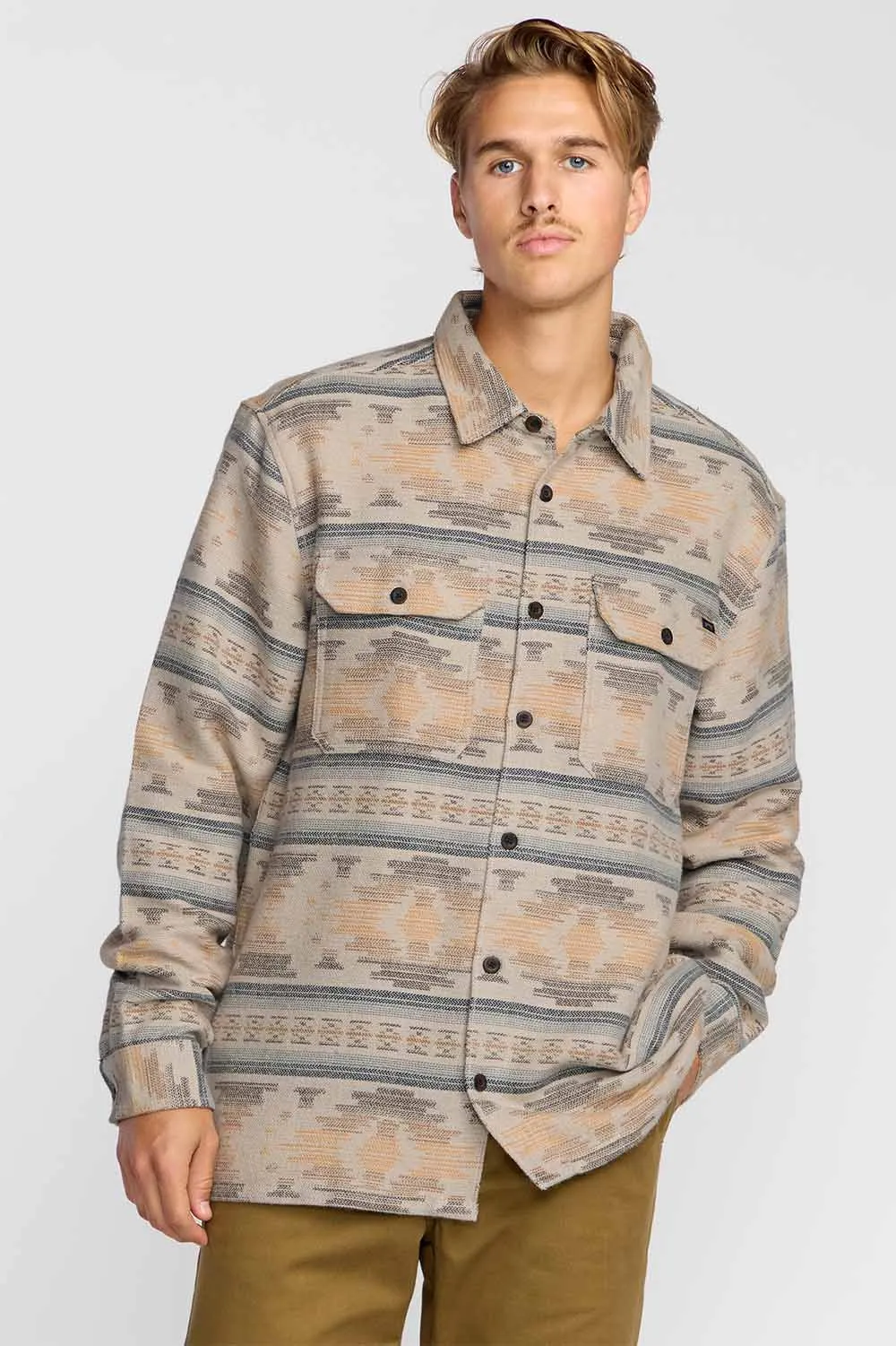 OFFSHORE JACQUARD FLANNEL Sand sold by REVOLVR Menswear product image thumbnail 2