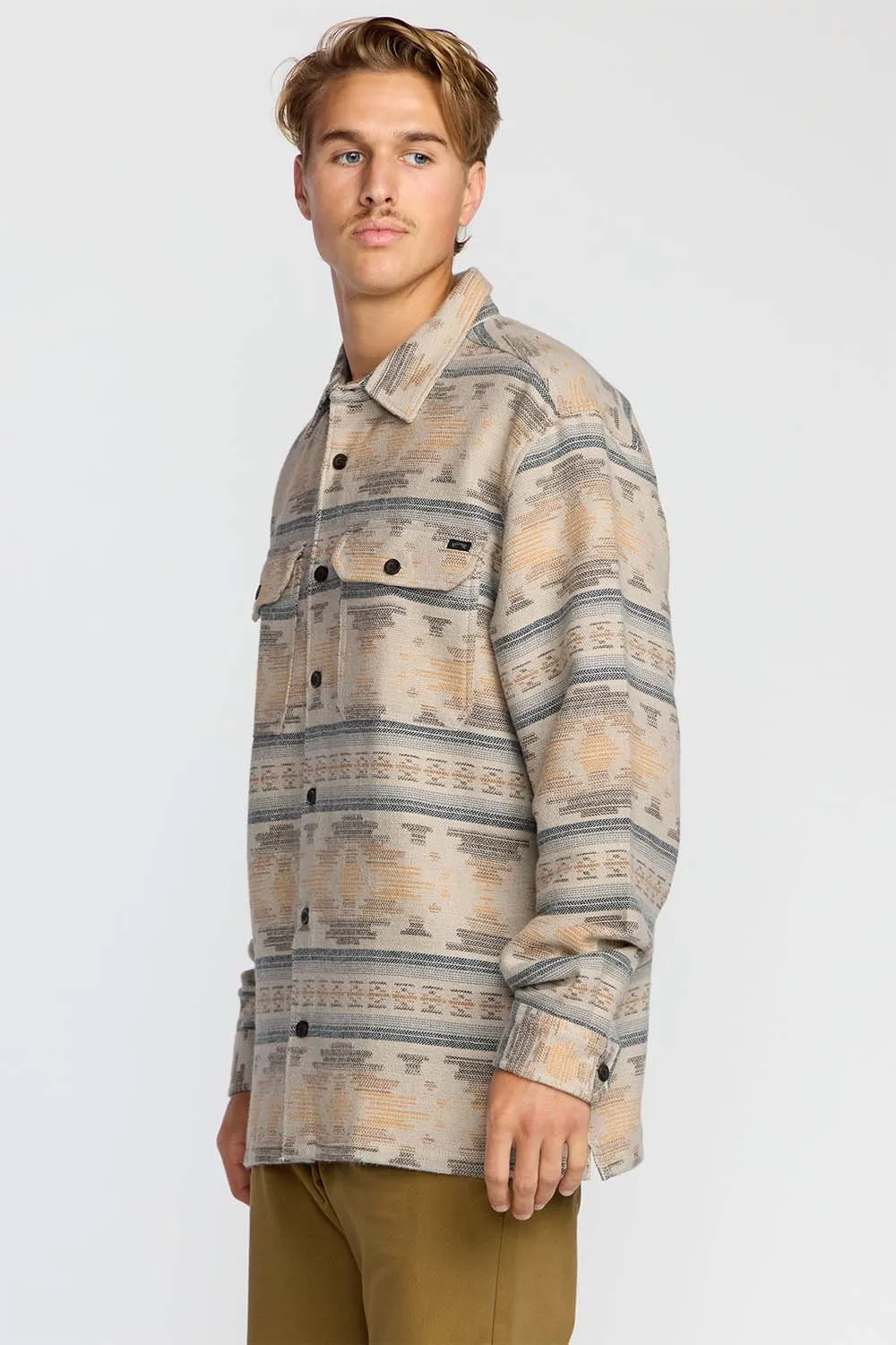 OFFSHORE JACQUARD FLANNEL Sand sold by REVOLVR Menswear product image thumbnail 3
