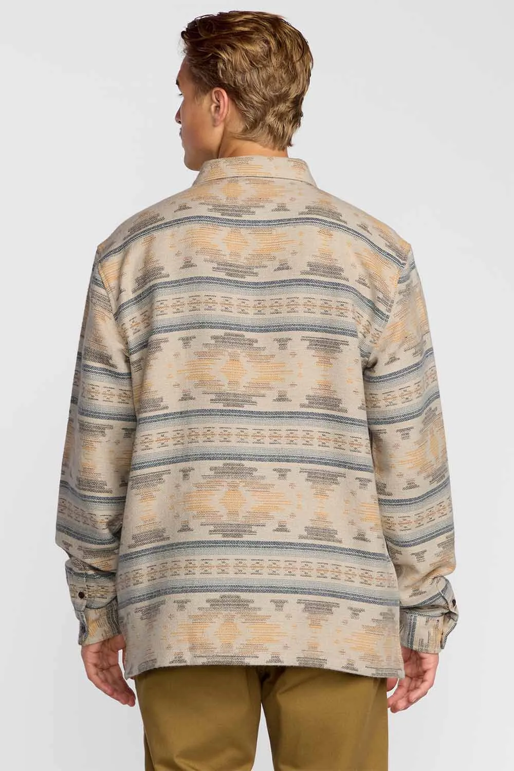 OFFSHORE JACQUARD FLANNEL Sand sold by REVOLVR Menswear product image thumbnail 4