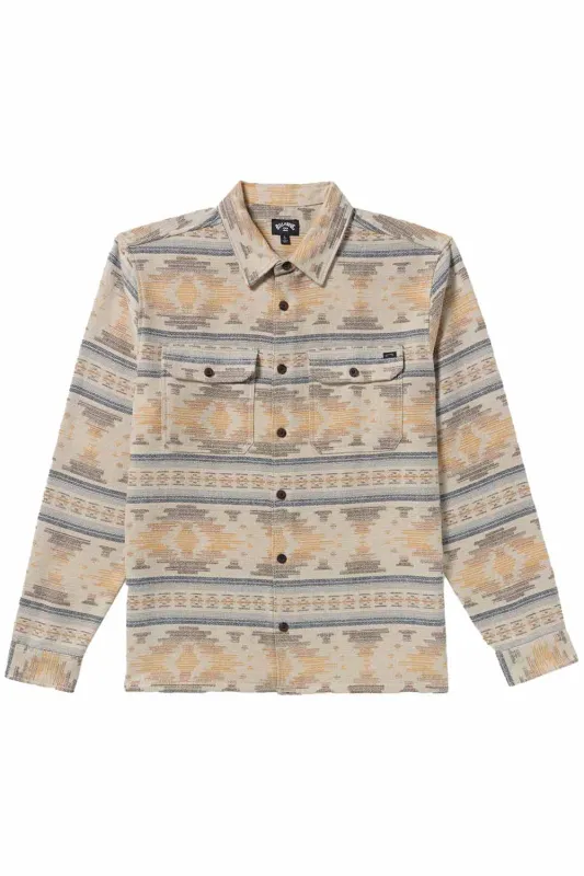 OFFSHORE JACQUARD FLANNEL Sand sold by REVOLVR Menswear