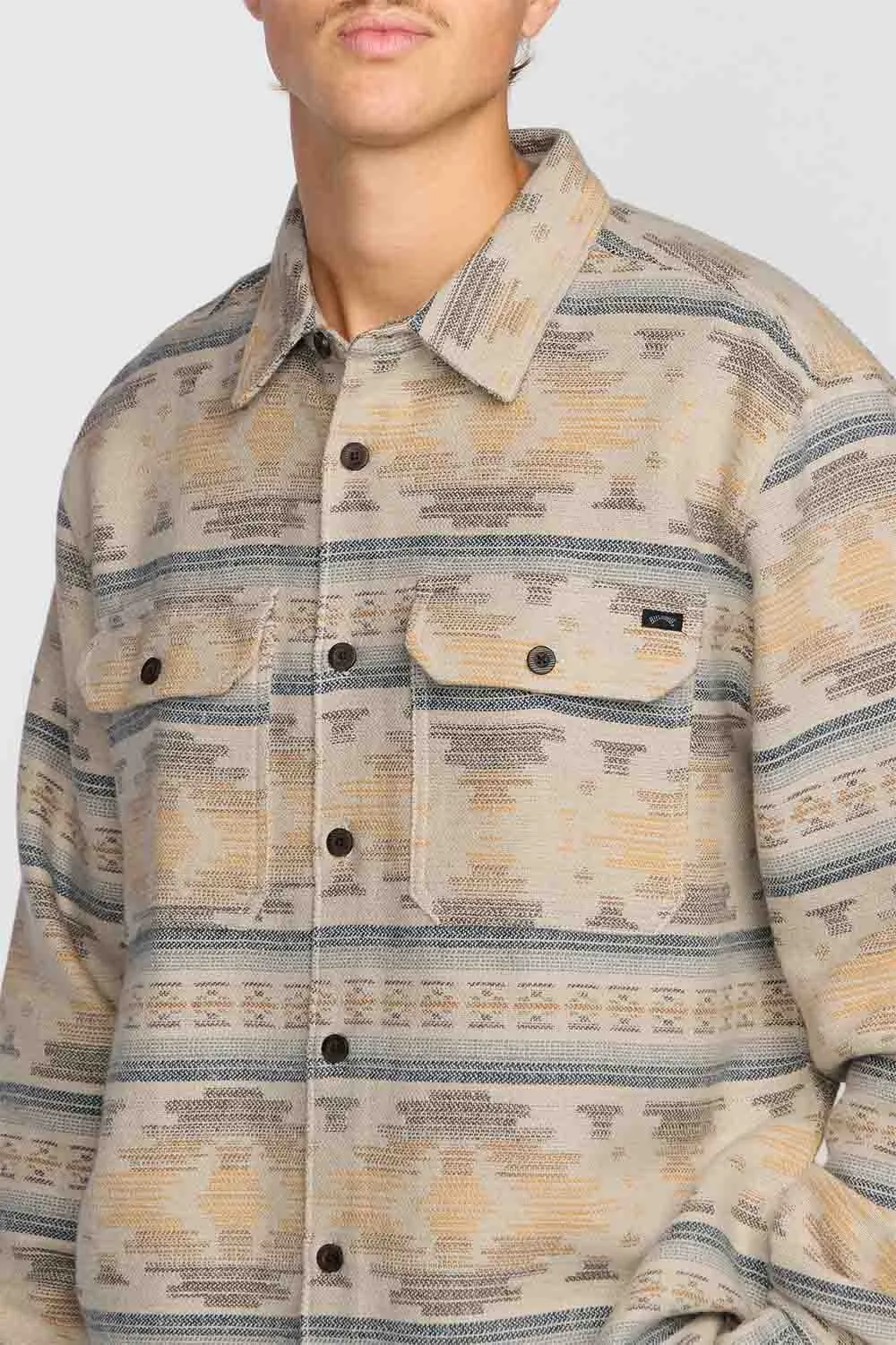 OFFSHORE JACQUARD FLANNEL Sand sold by REVOLVR Menswear product image thumbnail 5