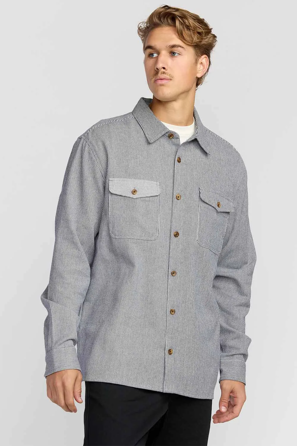 AUSTIN GARAGE LS Stone Blue sold by REVOLVR Menswear product image thumbnail 2