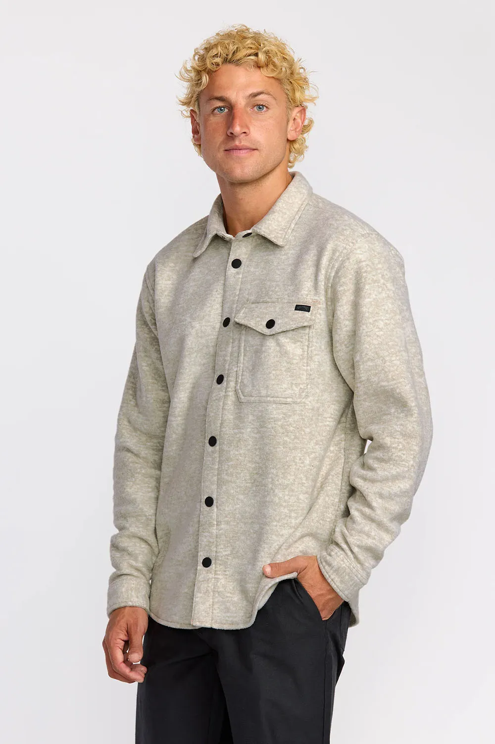 FURNACE FLANNEL Gravel sold by REVOLVR Menswear product image thumbnail 3