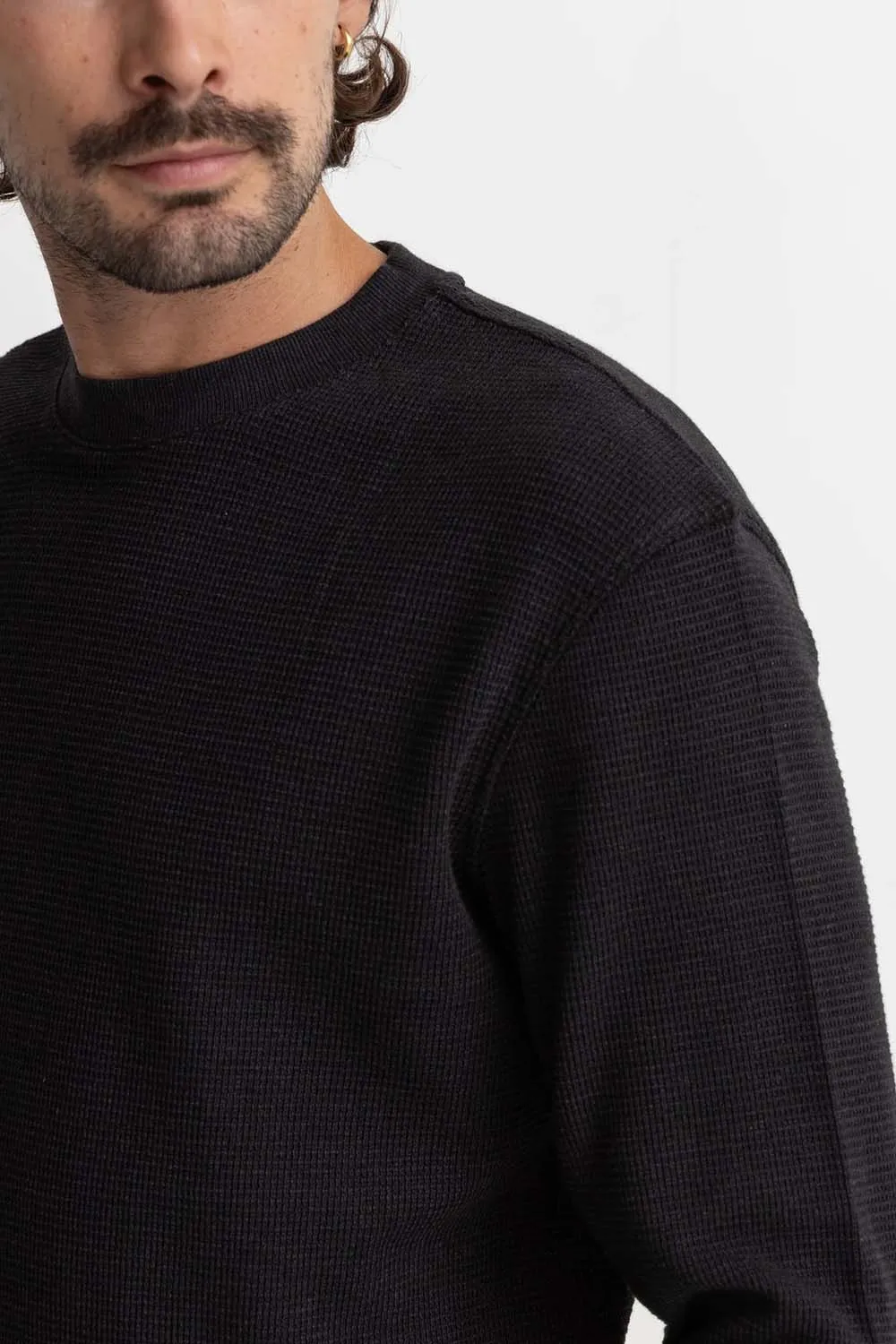 CLASSIC WAFFLE KNIT Vintage Black sold by REVOLVR Menswear product image thumbnail 4
