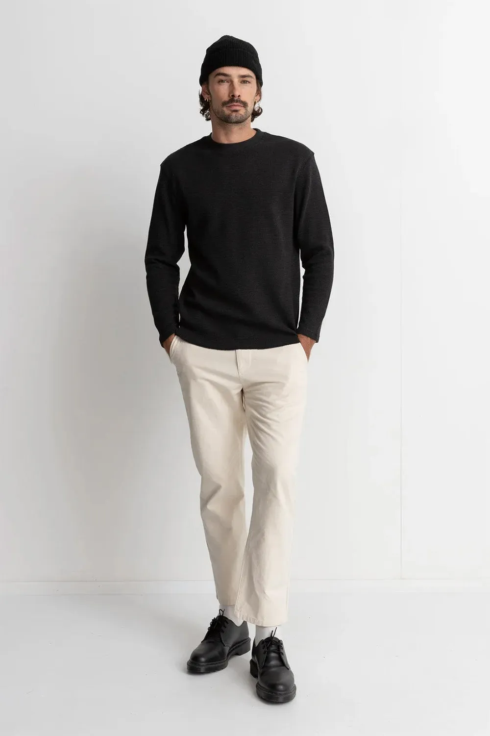 CLASSIC WAFFLE KNIT Vintage Black sold by REVOLVR Menswear product image thumbnail 5