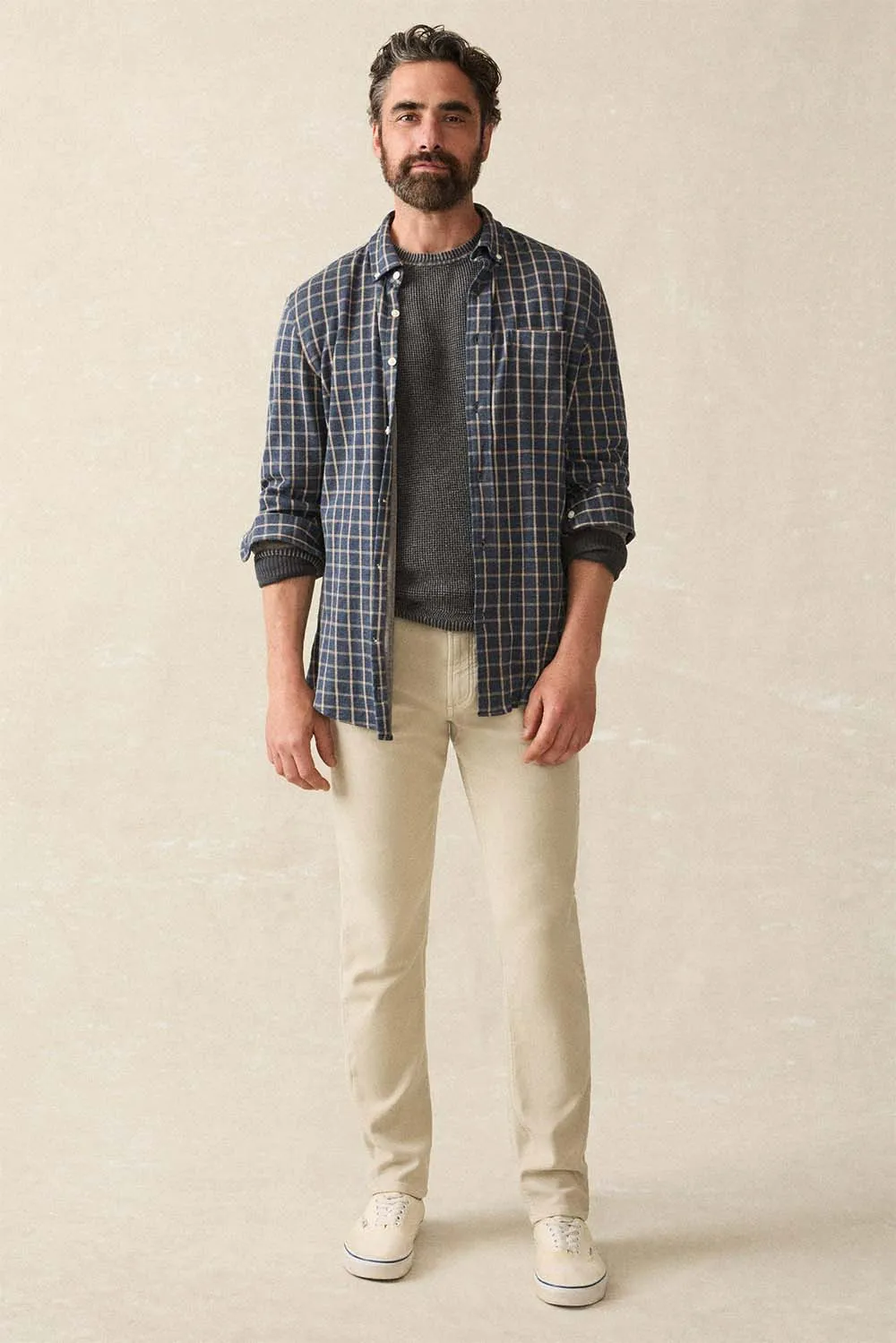COASTLINE KNIT SHIRT Twilight Check sold by REVOLVR Menswear product image thumbnail 5