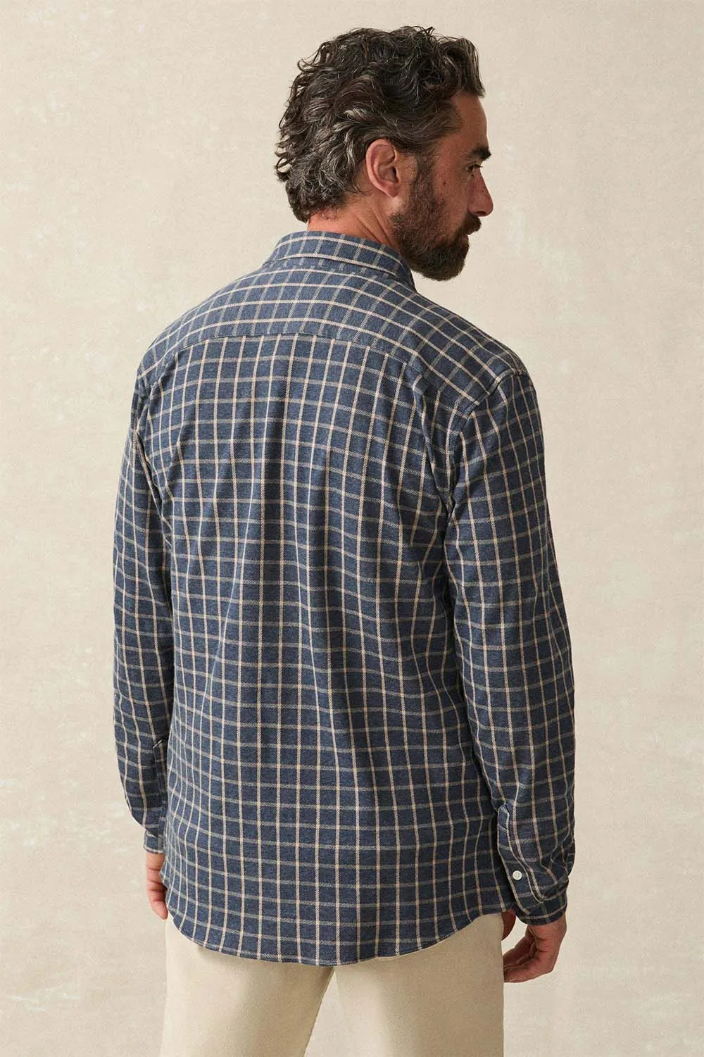 COASTLINE KNIT SHIRT Twilight Check sold by REVOLVR Menswear product image thumbnail 3