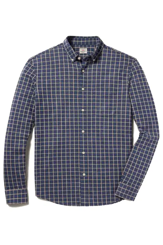 COASTLINE KNIT SHIRT Twilight Check sold by REVOLVR Menswear
