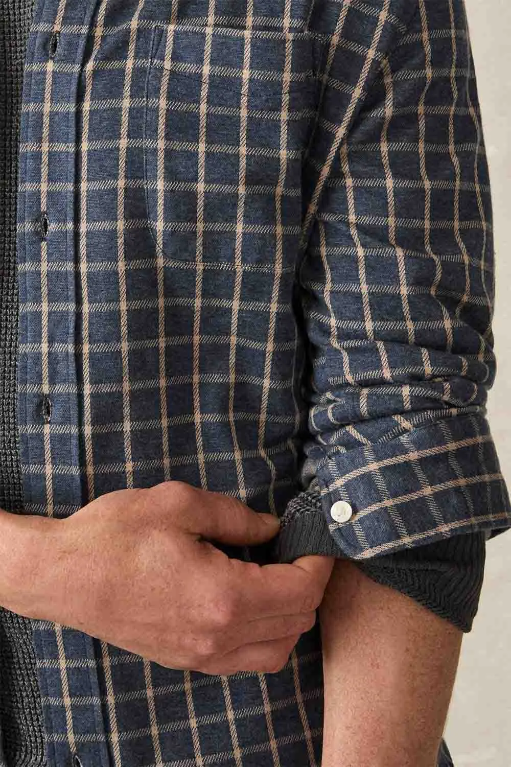 COASTLINE KNIT SHIRT Twilight Check sold by REVOLVR Menswear product image thumbnail 4