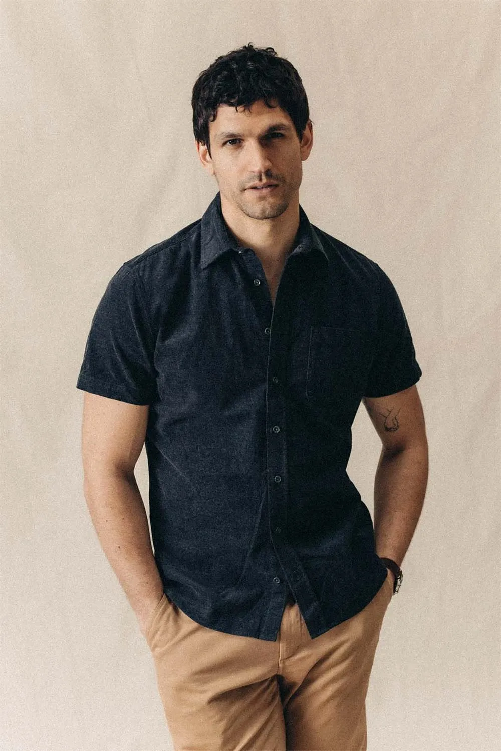 THE CALIFORNIA SS Heather Coal Cord sold by REVOLVR Menswear product image thumbnail 2