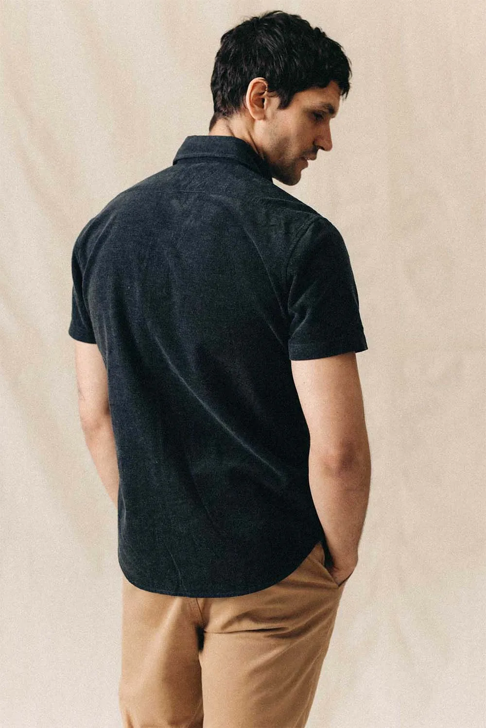 THE CALIFORNIA SS Heather Coal Cord sold by REVOLVR Menswear product image thumbnail 3