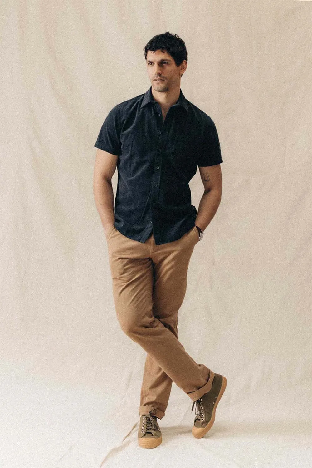 THE CALIFORNIA SS Heather Coal Cord sold by REVOLVR Menswear product image thumbnail 4