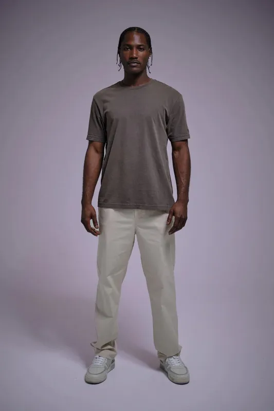 PIGMENT DYE TEE Bark sold by REVOLVR Menswear