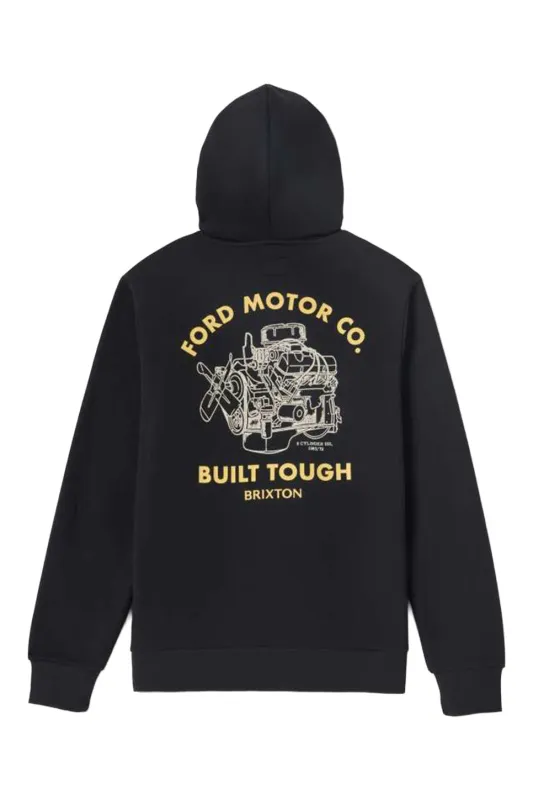 FORD BUILT TOUGH FLEECE HOODIE Burnt Rubber made by Brixton