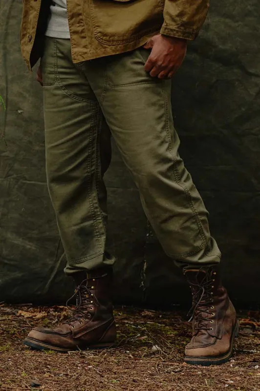 CLARKSTON DOUBLE FRONT PANTS Surplus Green sold by REVOLVR Menswear