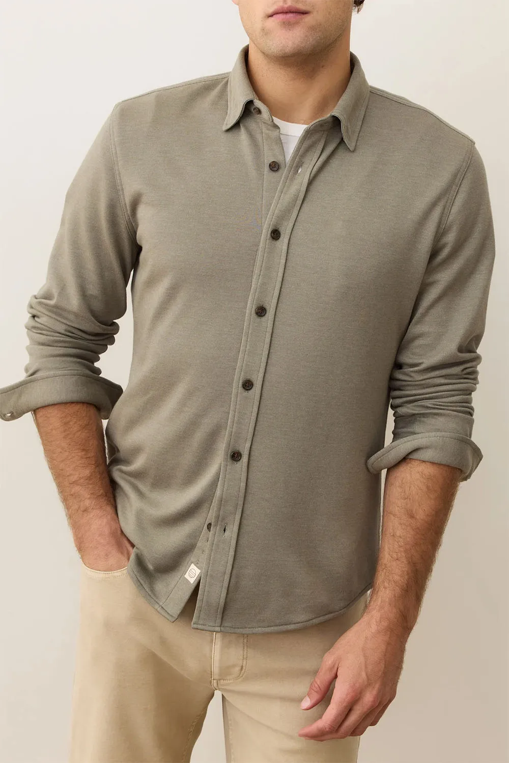 PACIFICA STRETCH SHIRT Vetiver sold by REVOLVR Menswear product image thumbnail 2