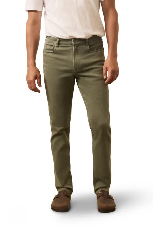 STRETCH TERRY 5 POCKET Island Olive sold by REVOLVR Menswear