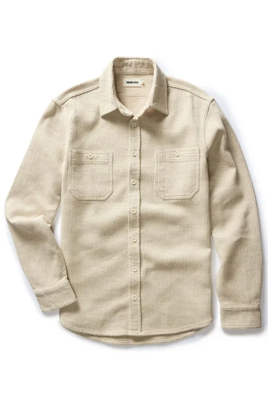 THE UTILITY SHIRT Natural Sashiko sold by REVOLVR Menswear