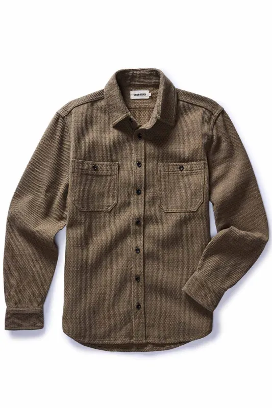 THE UTILITY SHIRT Cypress Sashiko sold by REVOLVR Menswear