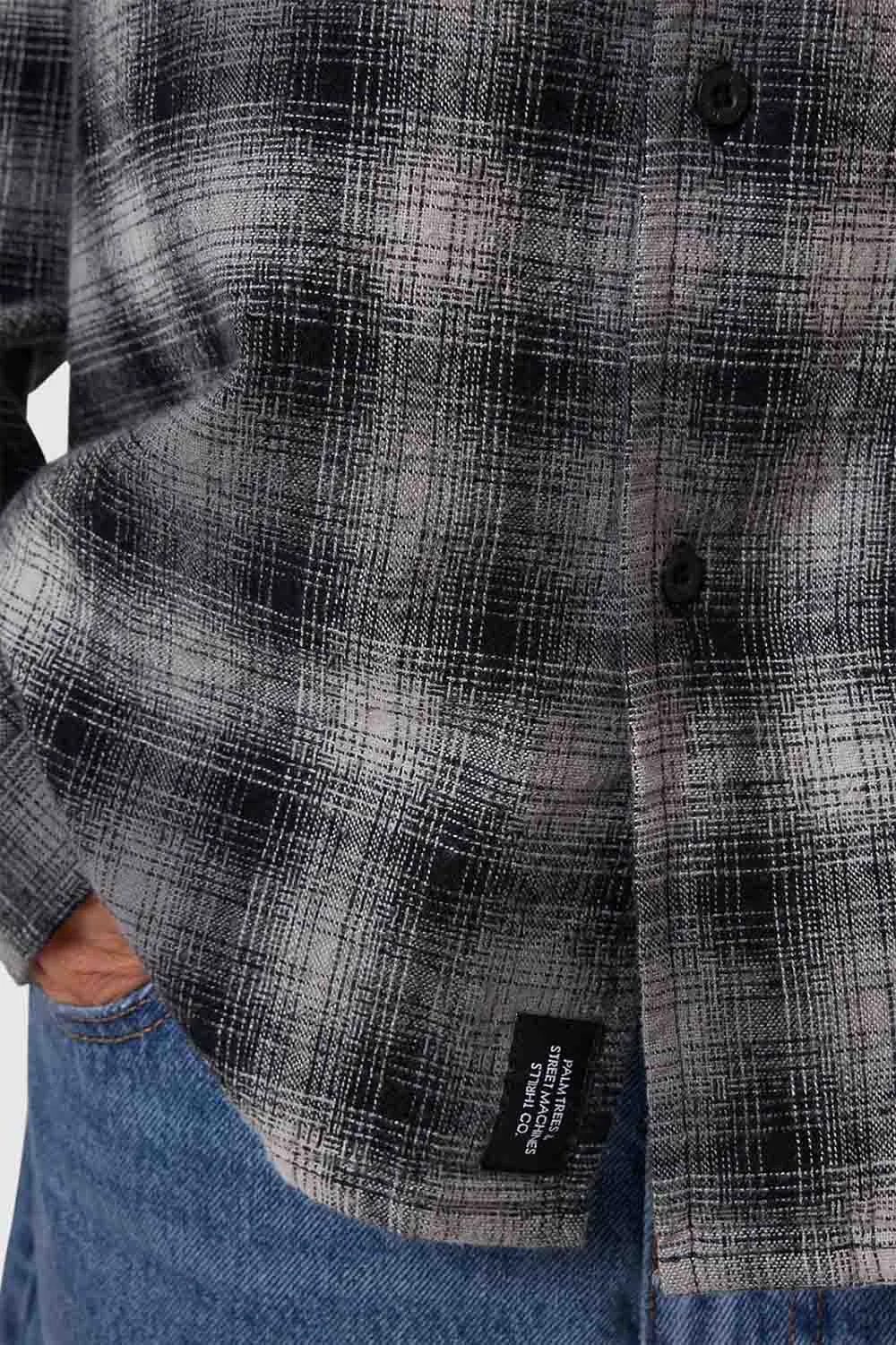 BARRIO LS FLANNEL SHIRT Black sold by REVOLVR Menswear product image thumbnail 5