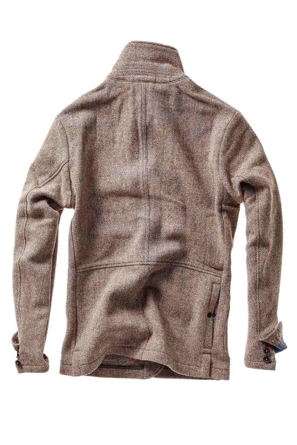 HERITAGE TRAP BLAZER Ash Brown Herringbone sold by REVOLVR Menswear product image thumbnail 3