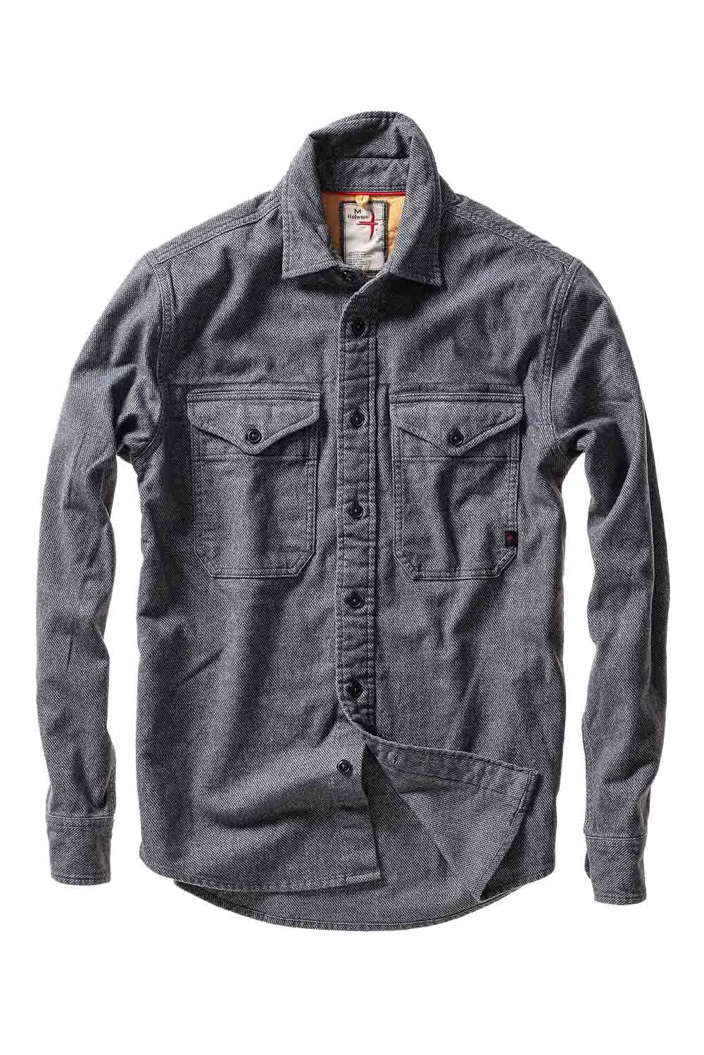 UTILITY WORKSHIRT Charcoal Nailhead sold by REVOLVR Menswear
