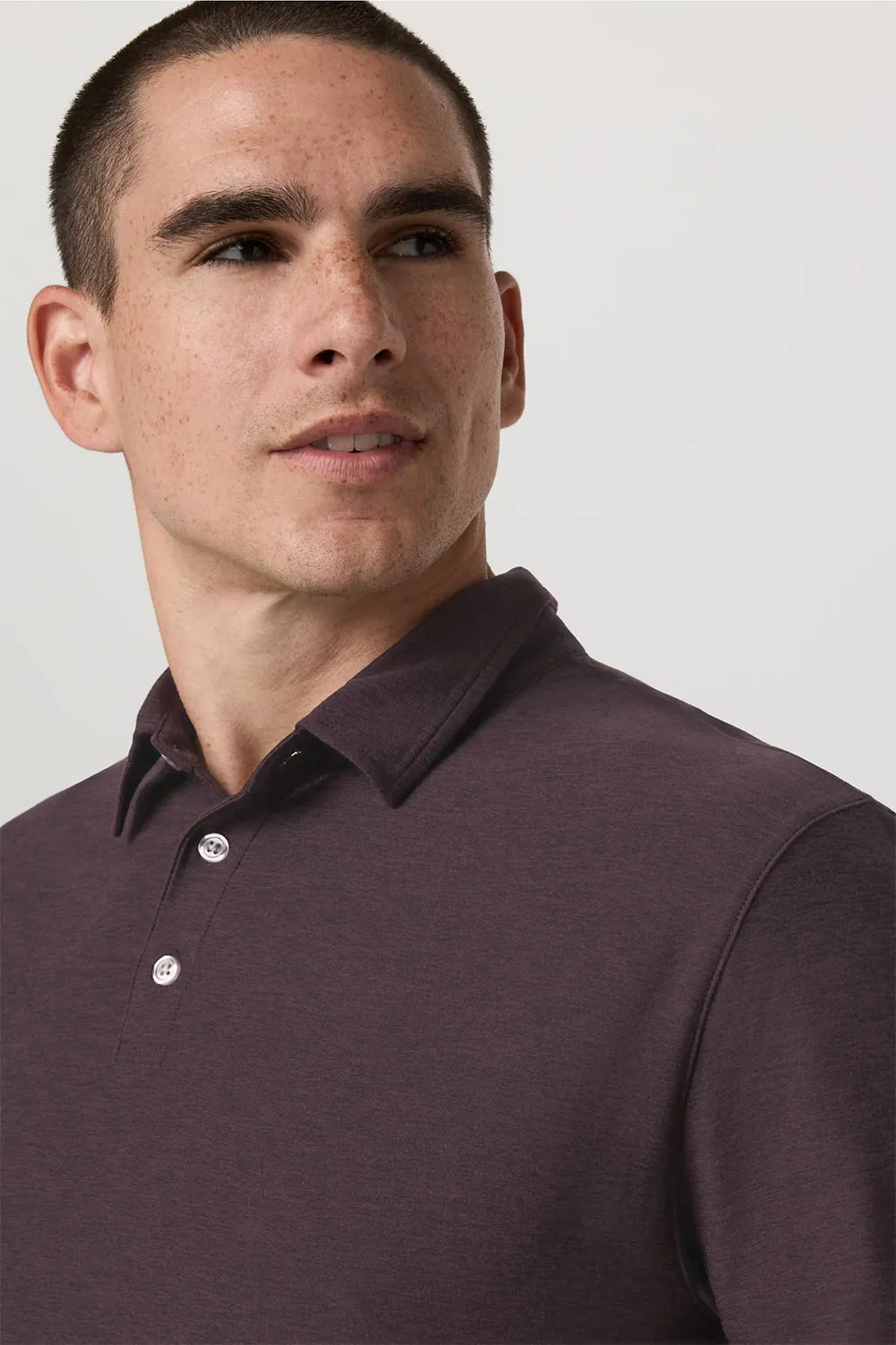 STRATO TECH POLO Raisin Heather sold by REVOLVR Menswear product image thumbnail 4