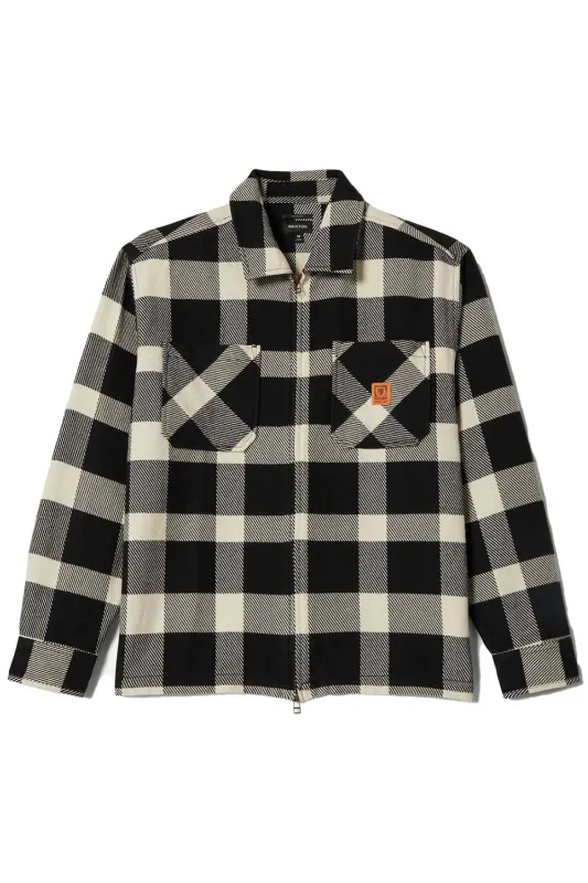 UNION ZIP FLANNEL Off White/Black sold by REVOLVR Menswear