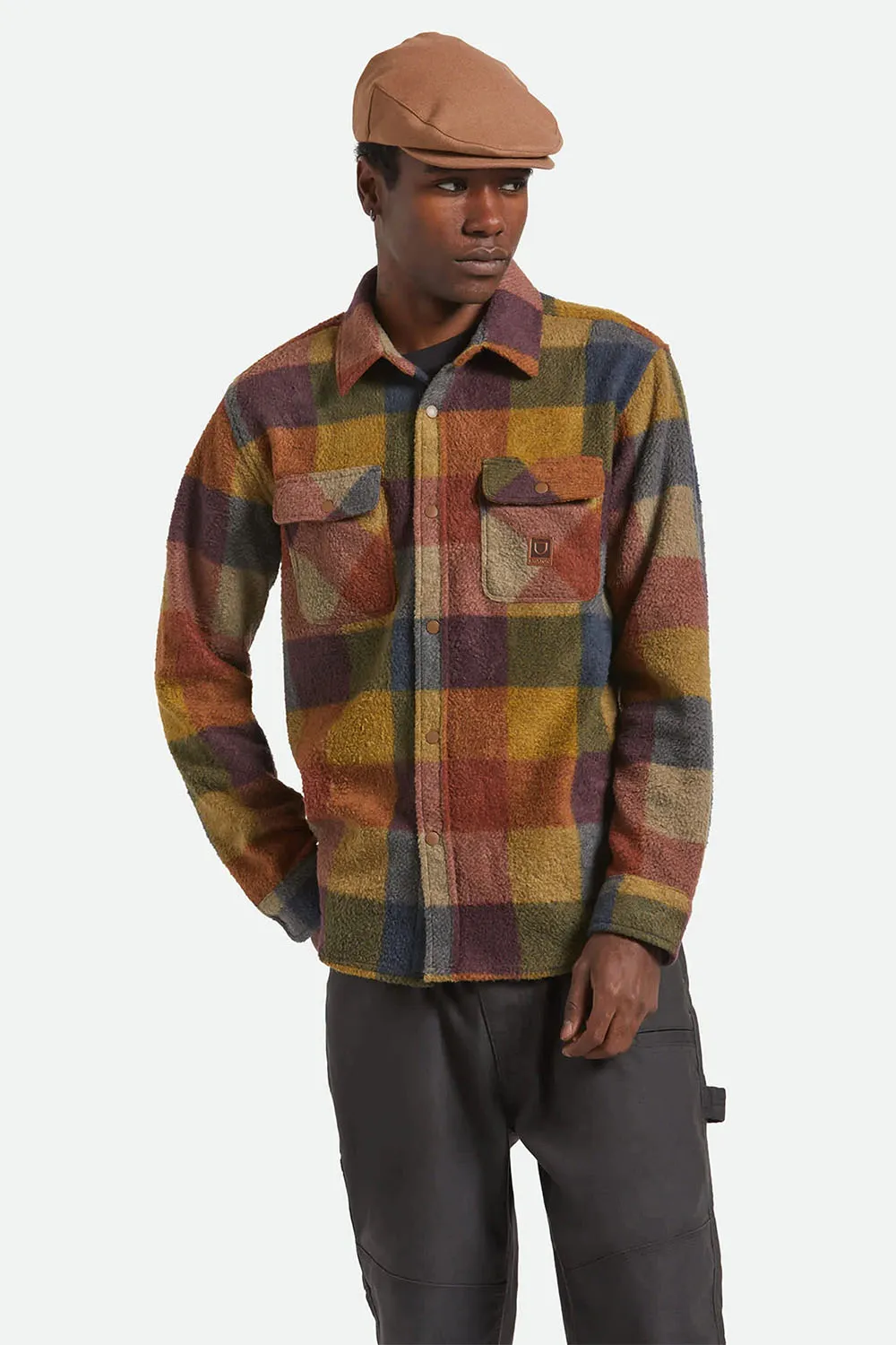 BOWERY ARCTIC FLEECE Rust/Copper Plaid sold by REVOLVR Menswear product image thumbnail 2