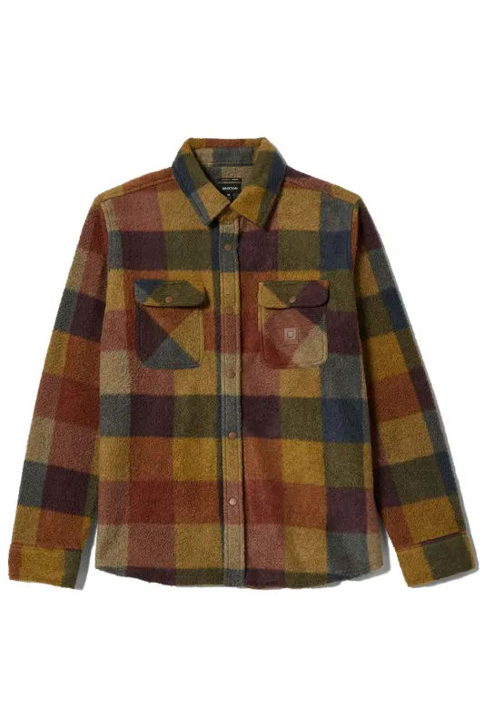 BOWERY ARCTIC FLEECE Rust/Copper Plaid sold by REVOLVR Menswear