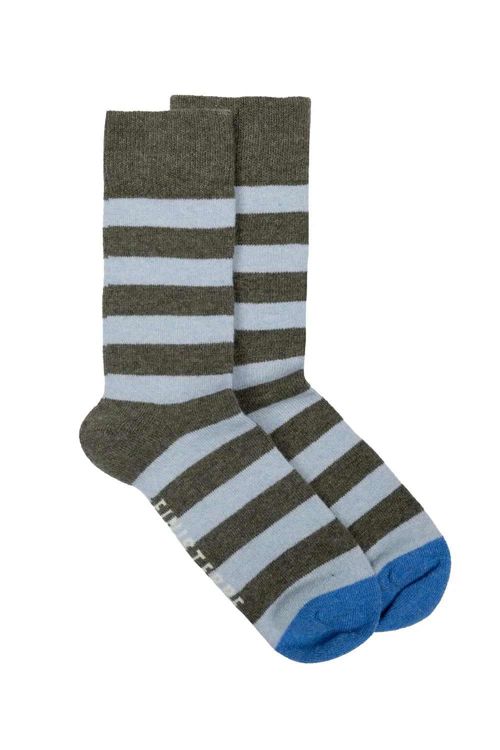 CLASSIC STRIPED SOCK Olive/Winter Sky sold by REVOLVR Menswear