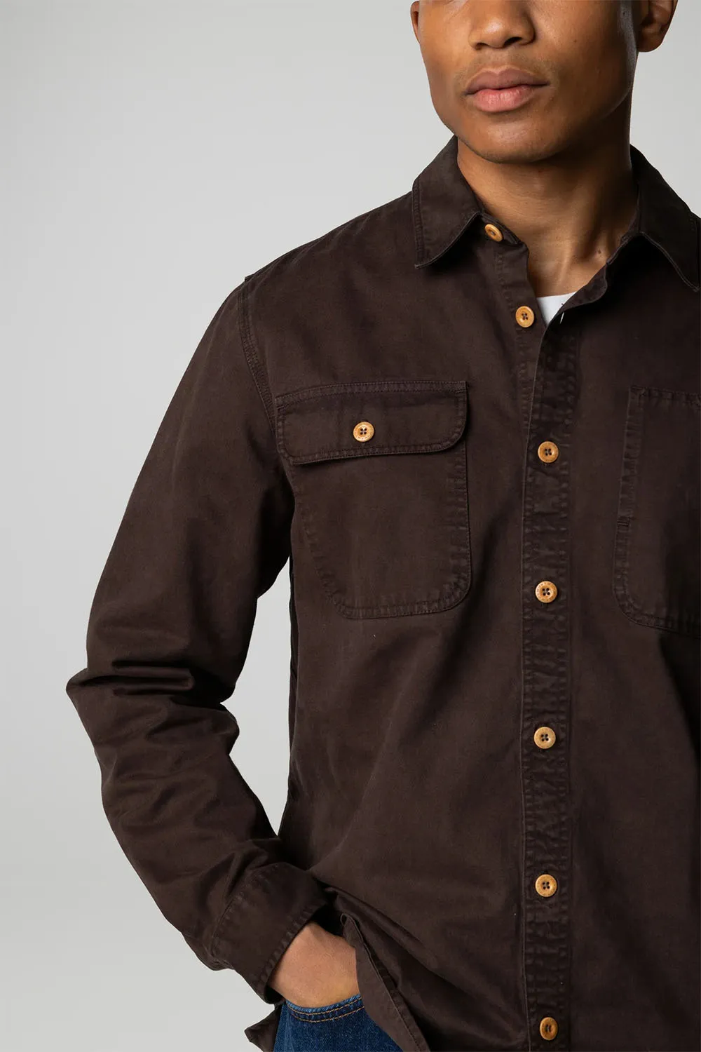 EDDYSTONE SHIRT Burnt Umber sold by REVOLVR Menswear product image thumbnail 4