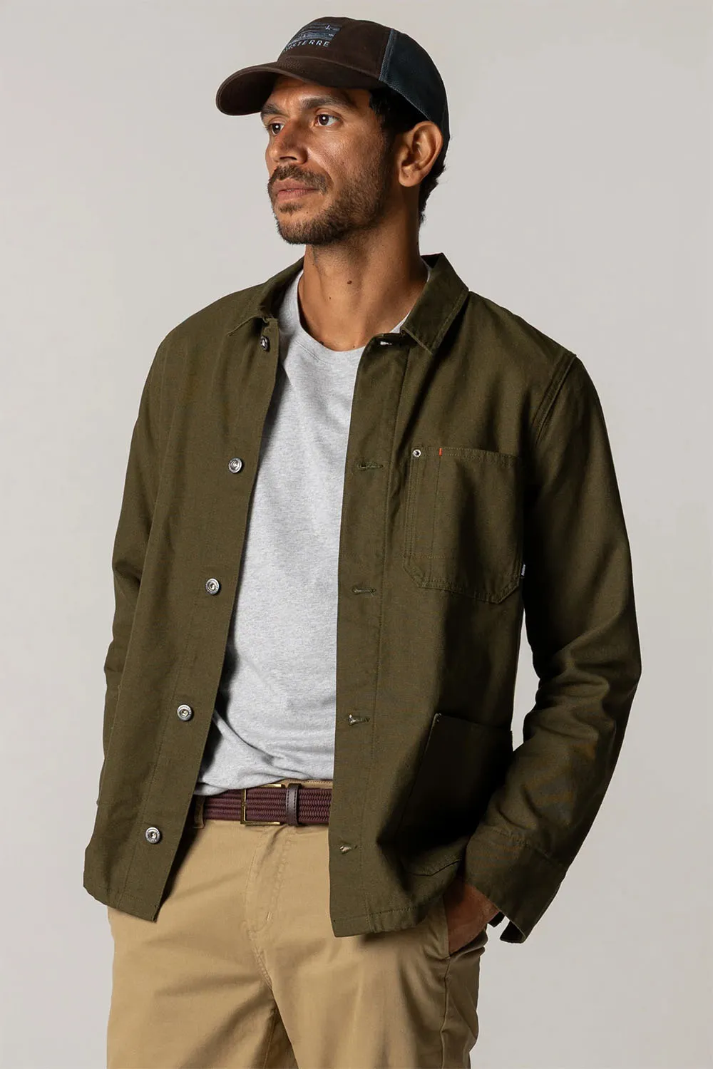 BASSET FLANNEL LINED JACKET Olive sold by REVOLVR Menswear product image thumbnail 2