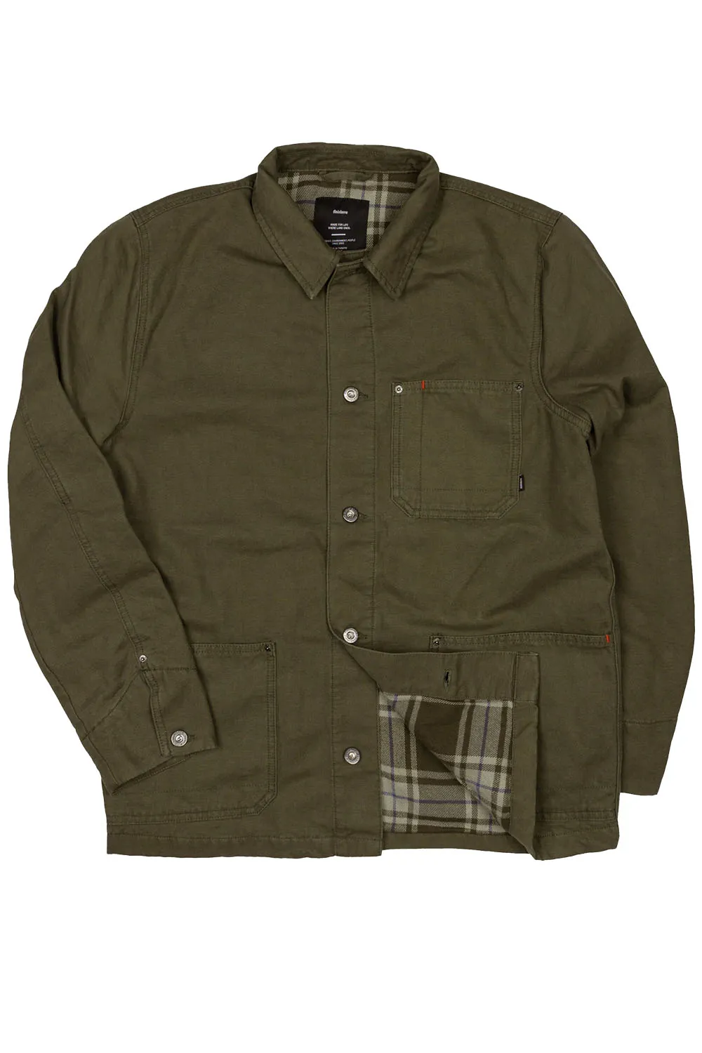 BASSET FLANNEL LINED JACKET Olive sold by REVOLVR Menswear