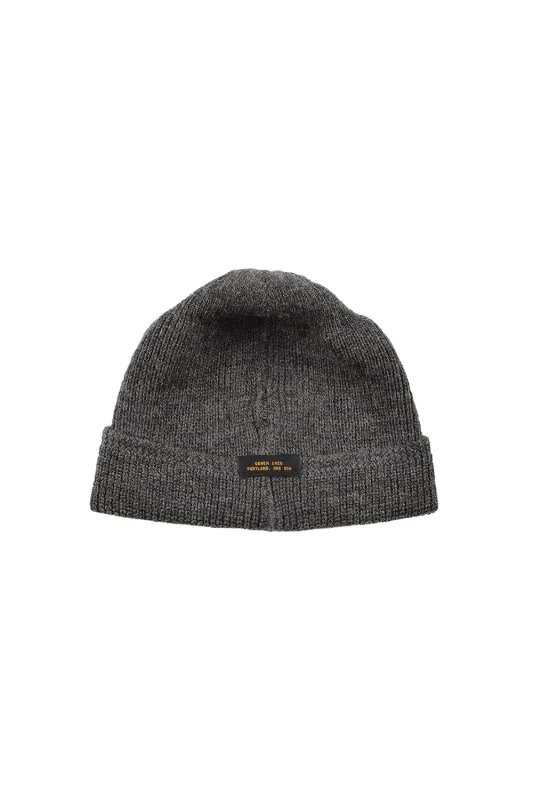 WOOL KNIT WATCH CAP Charcoal sold by REVOLVR Menswear