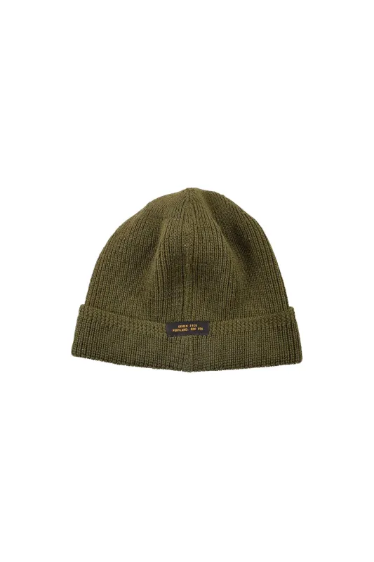 WOOL KNIT WATCH CAP Loden sold by REVOLVR Menswear