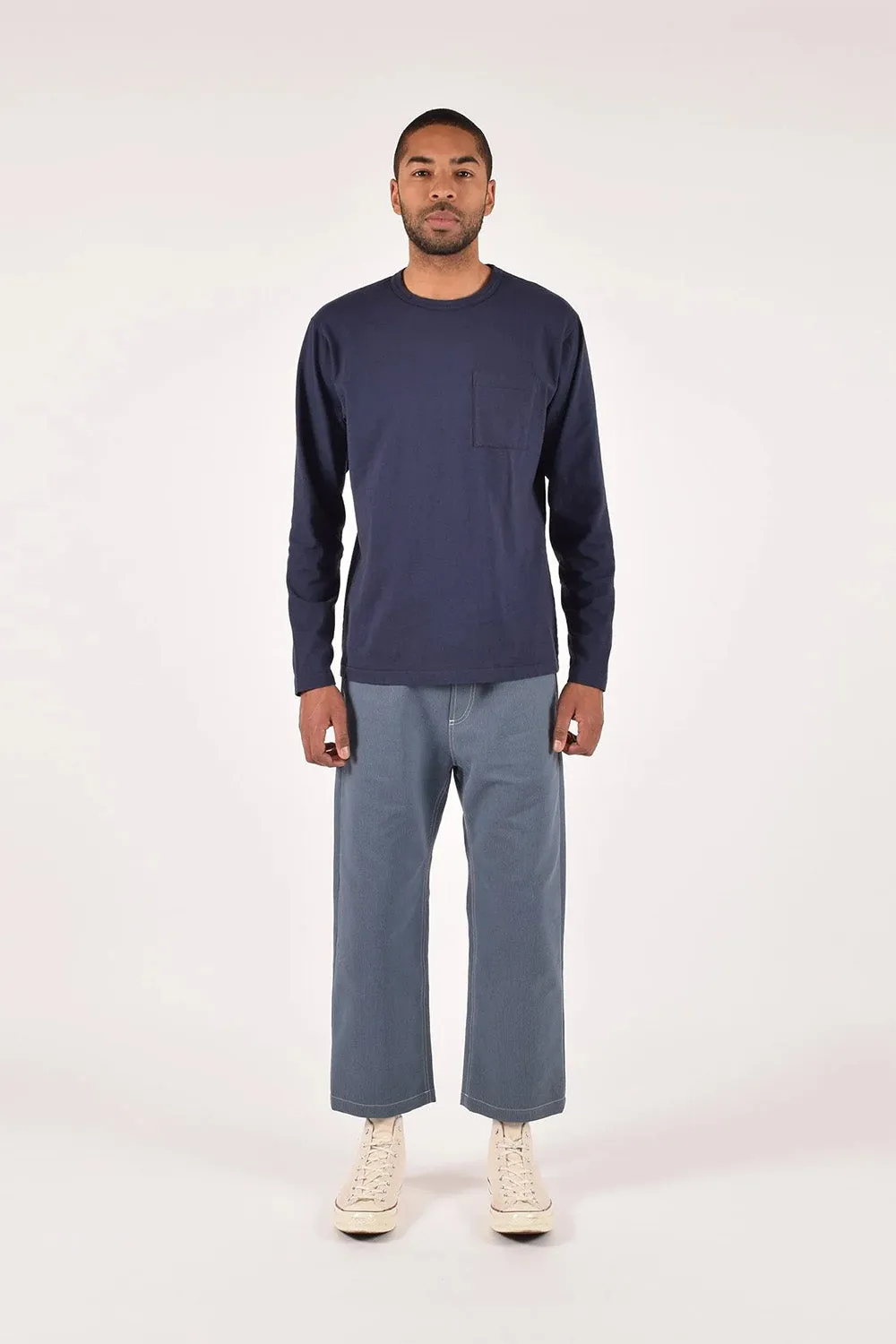 HEAVY DUTY LS POCKET TEE Navy sold by REVOLVR Menswear product image thumbnail 2