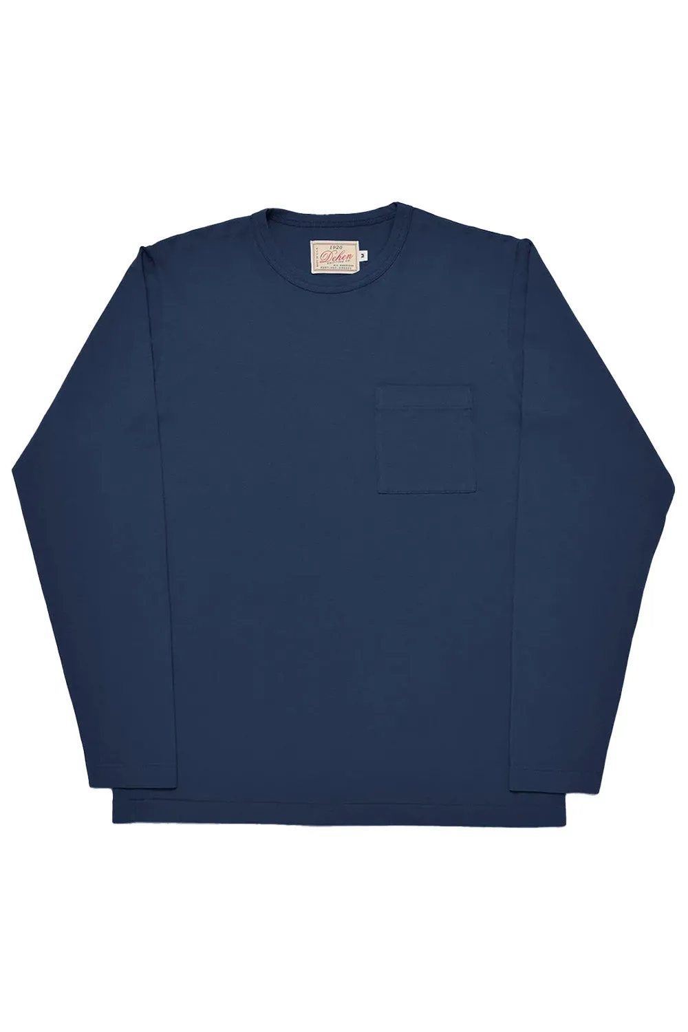 HEAVY DUTY LS POCKET TEE Navy sold by REVOLVR Menswear