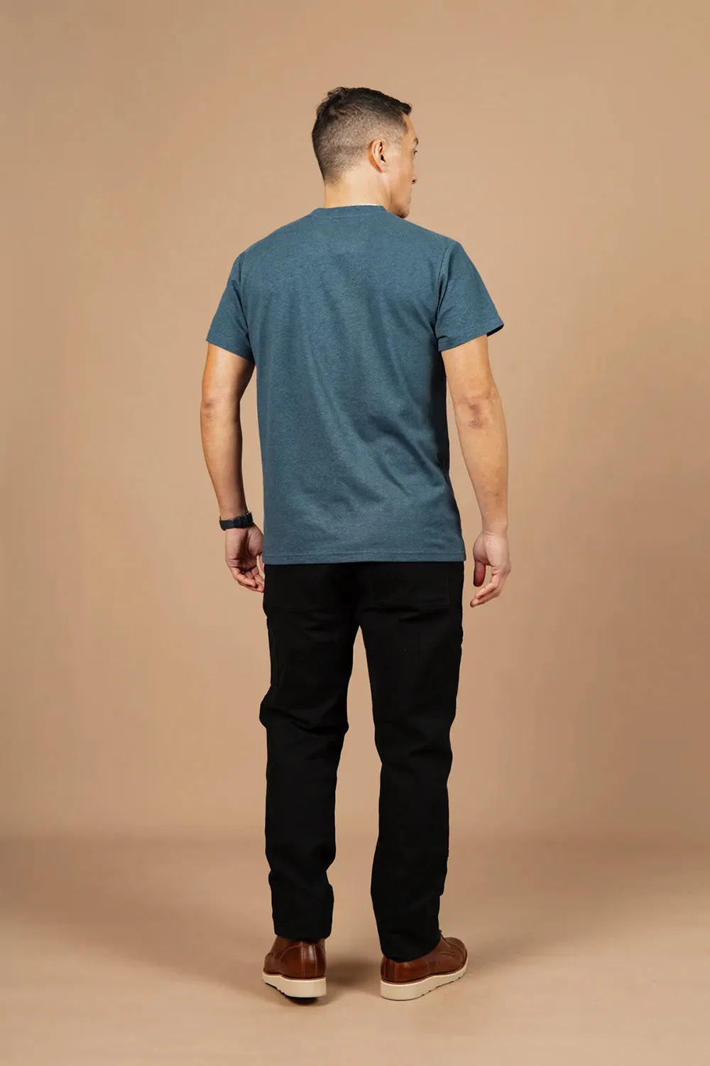 ORGANIC HEMP PKT TEE Storm Blue sold by REVOLVR Menswear product image thumbnail 4