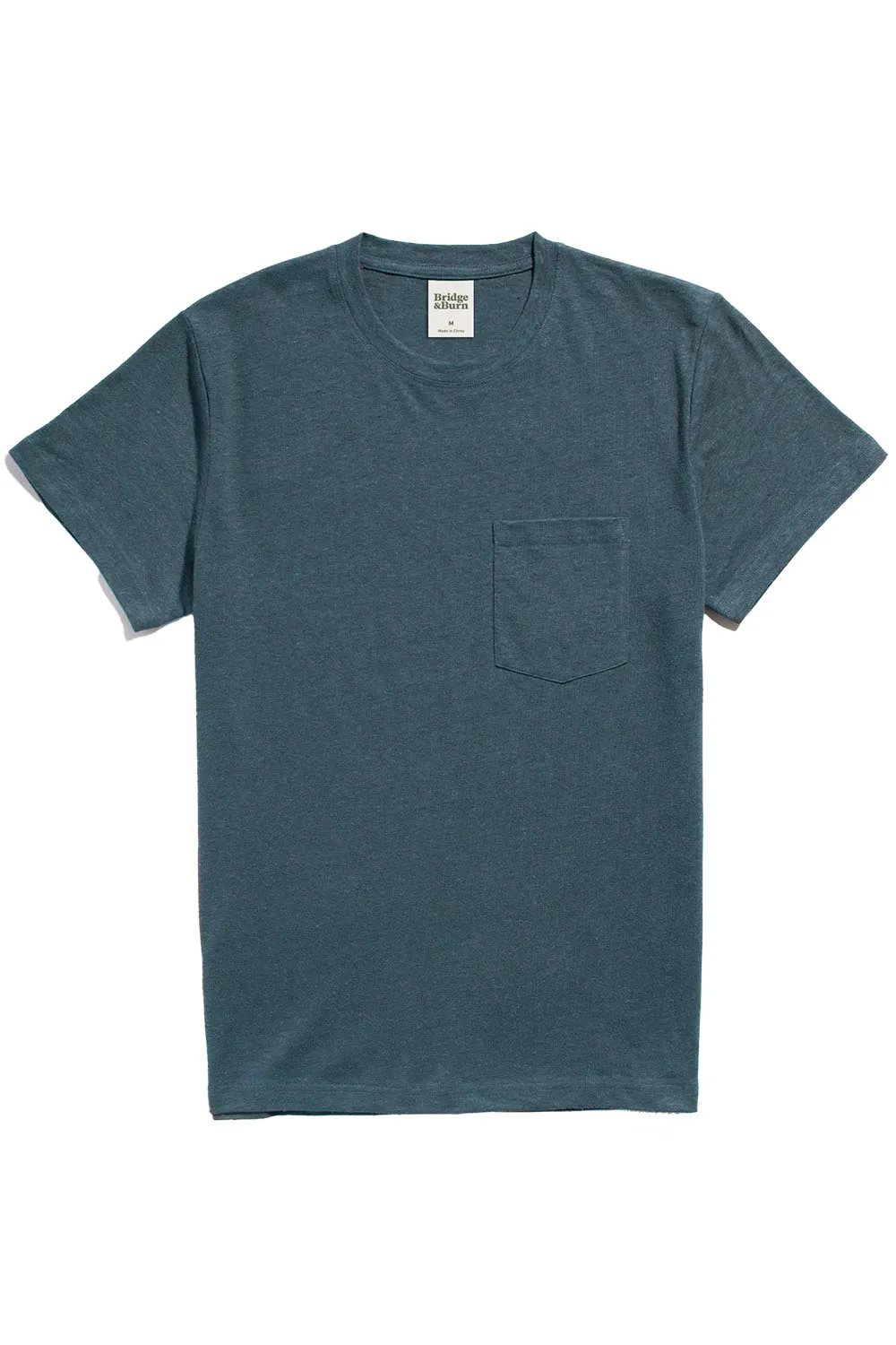 ORGANIC HEMP PKT TEE Storm Blue sold by REVOLVR Menswear