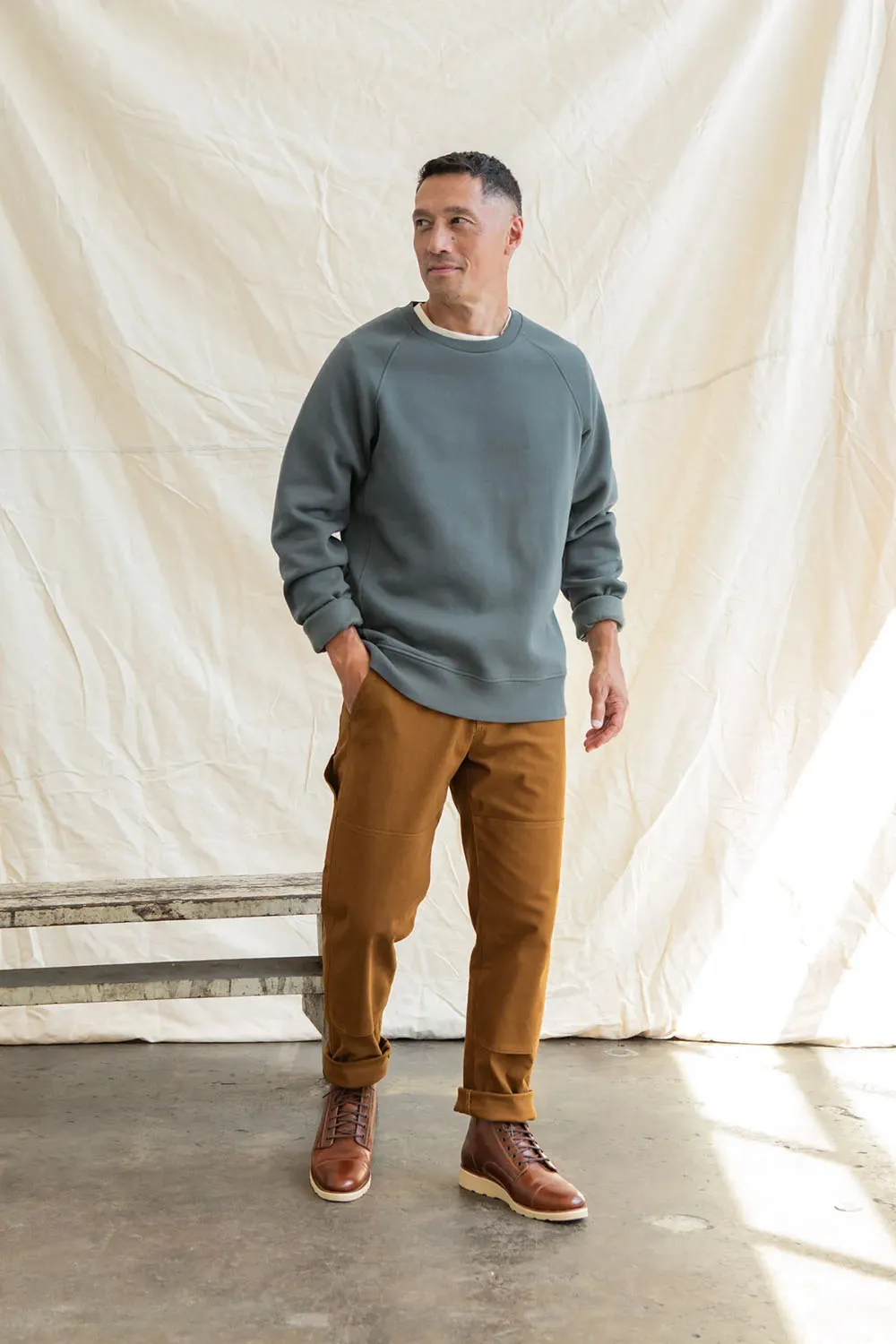 LINCOLN CREW SWEATSHIRT Slate sold by REVOLVR Menswear product image thumbnail 3