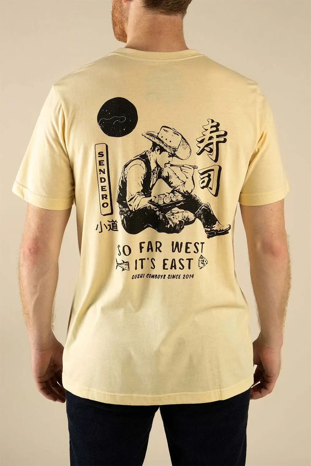 SO FAR WEST T-SHIRT Cream sold by REVOLVR Menswear product image thumbnail 3