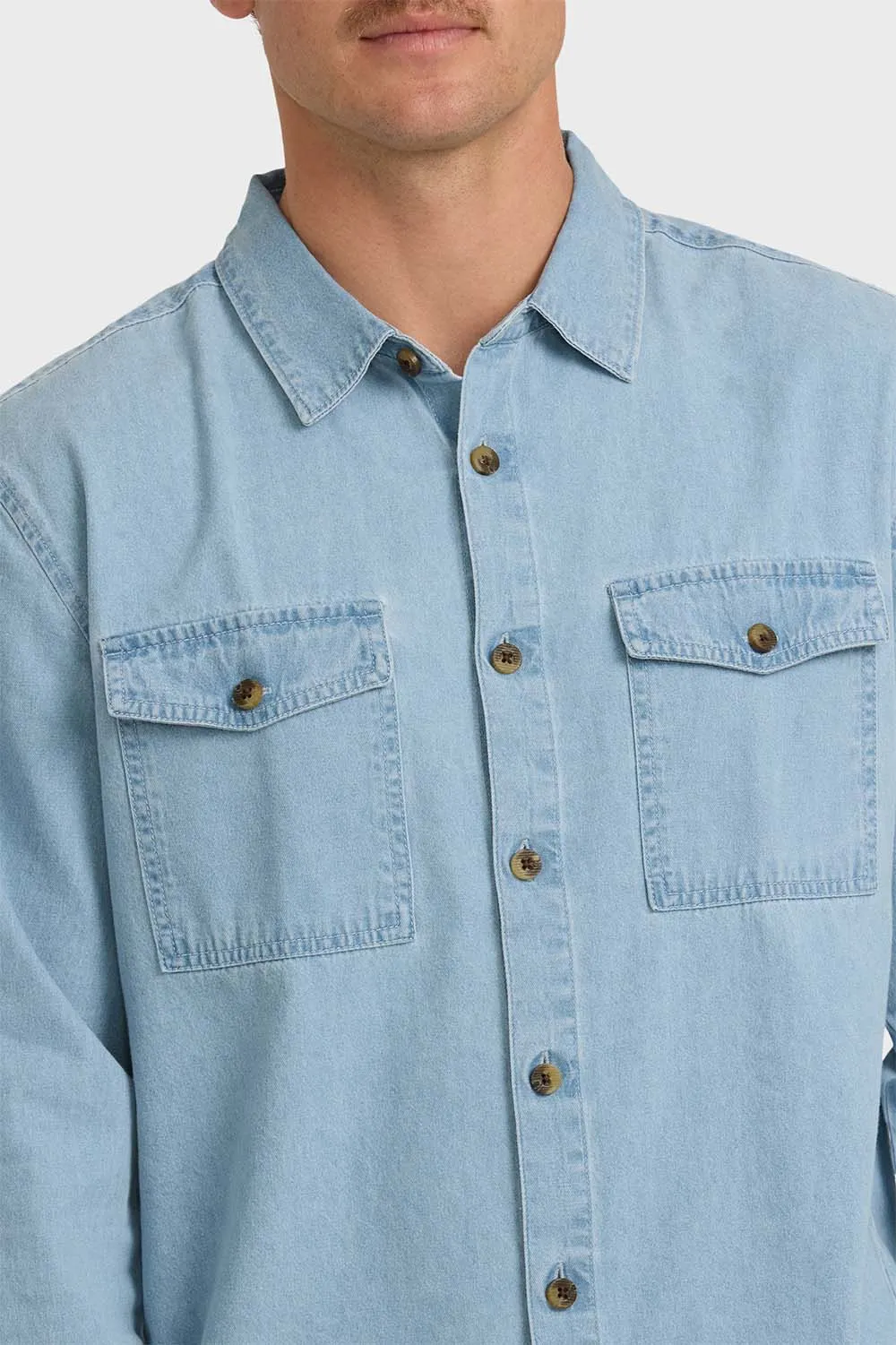 BONG DAYS LS Cloud Blue sold by REVOLVR Menswear product image thumbnail 5