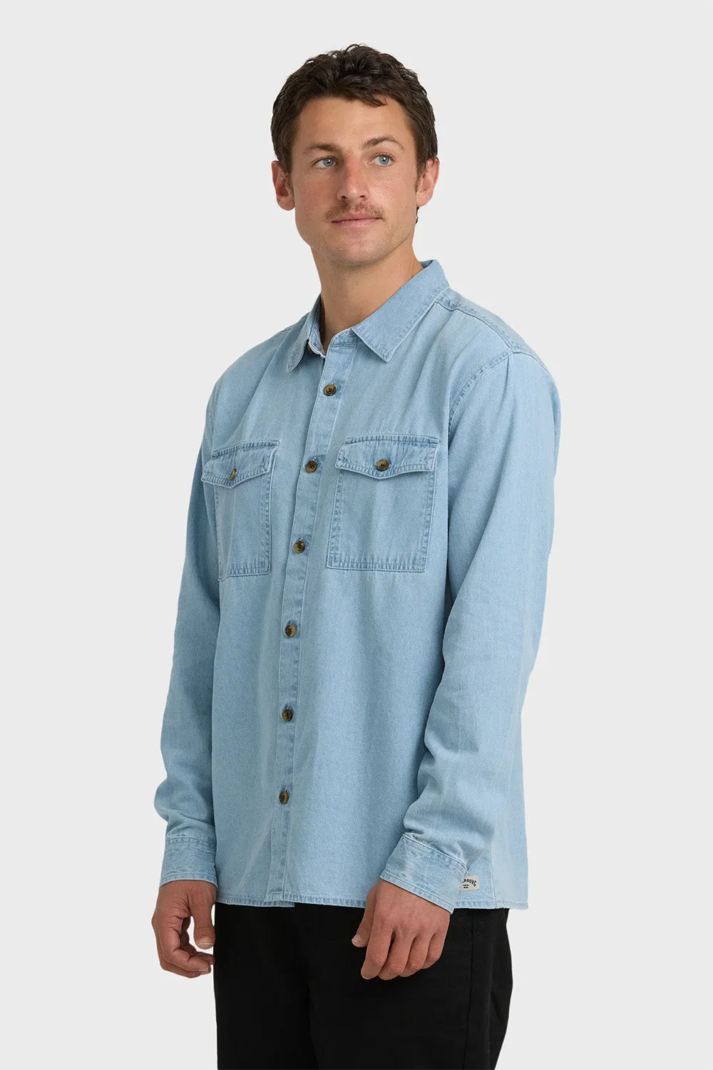 BONG DAYS LS Cloud Blue sold by REVOLVR Menswear product image thumbnail 3