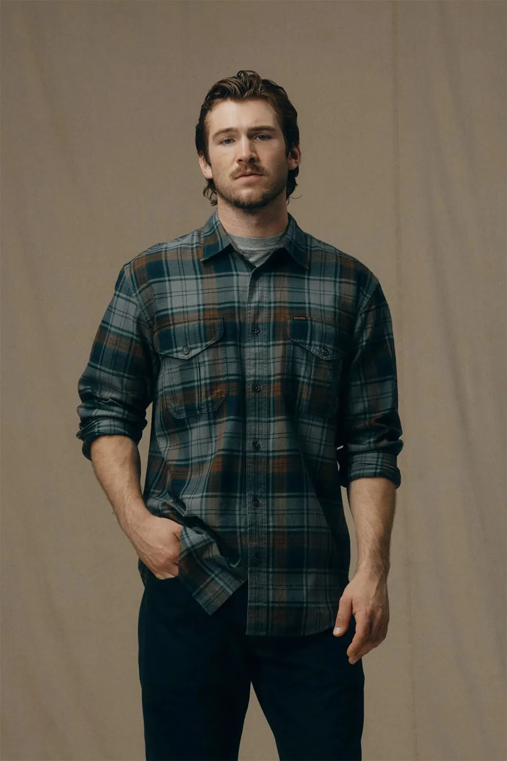 LW ALASKAN GUIDE SHIRT Gray/Navy/Multi Plaid sold by REVOLVR Menswear product image thumbnail 2
